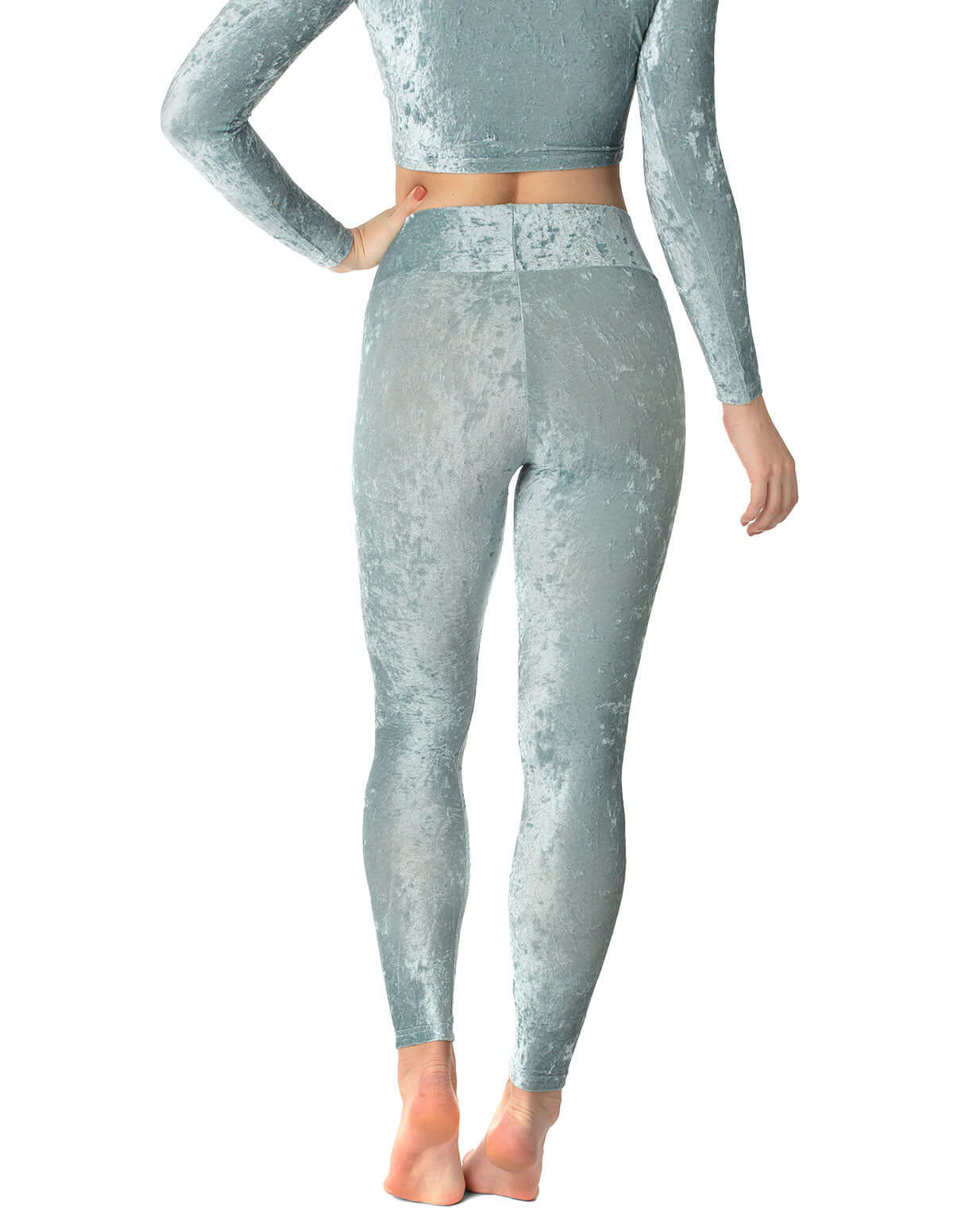 Velvet Leggings, Mid Rise – Adriana - Image 17