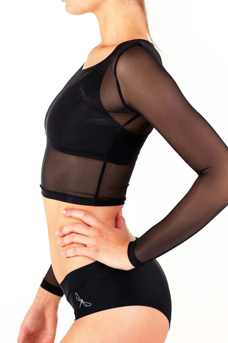 Mesh Sports Crop Top, Mesh Exercise Top – Pavi - Image 20