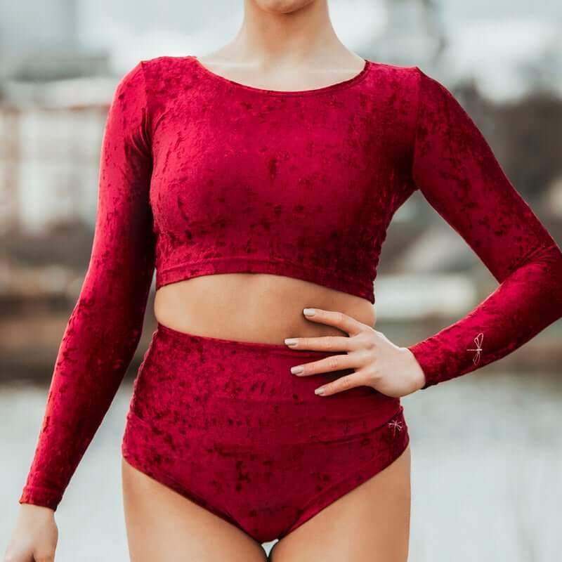Velvet Sport Crop Top – Pavi - Image 3