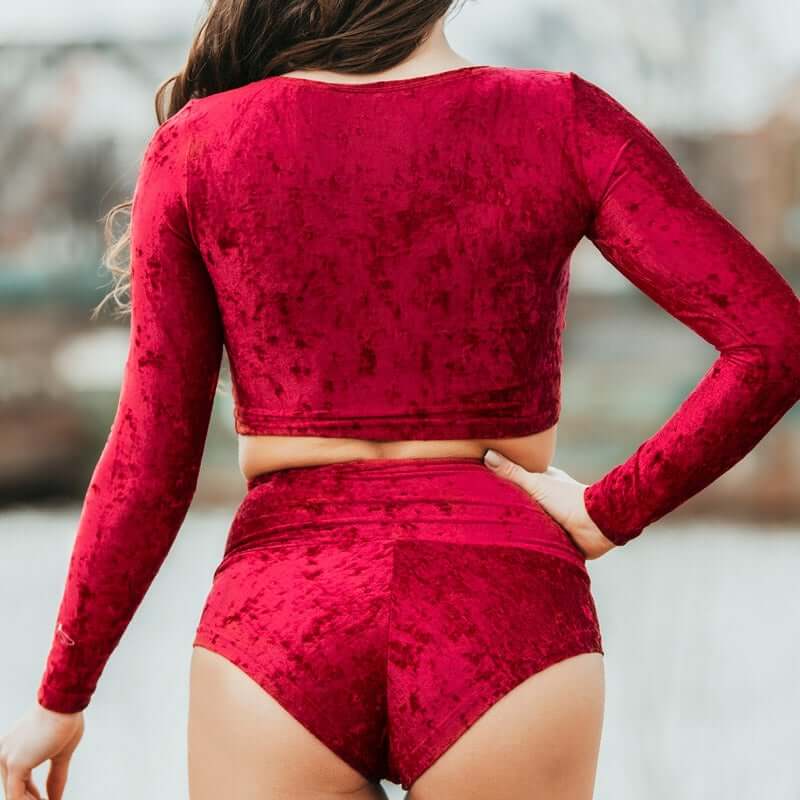 Velvet Sport Crop Top – Pavi - Image 4