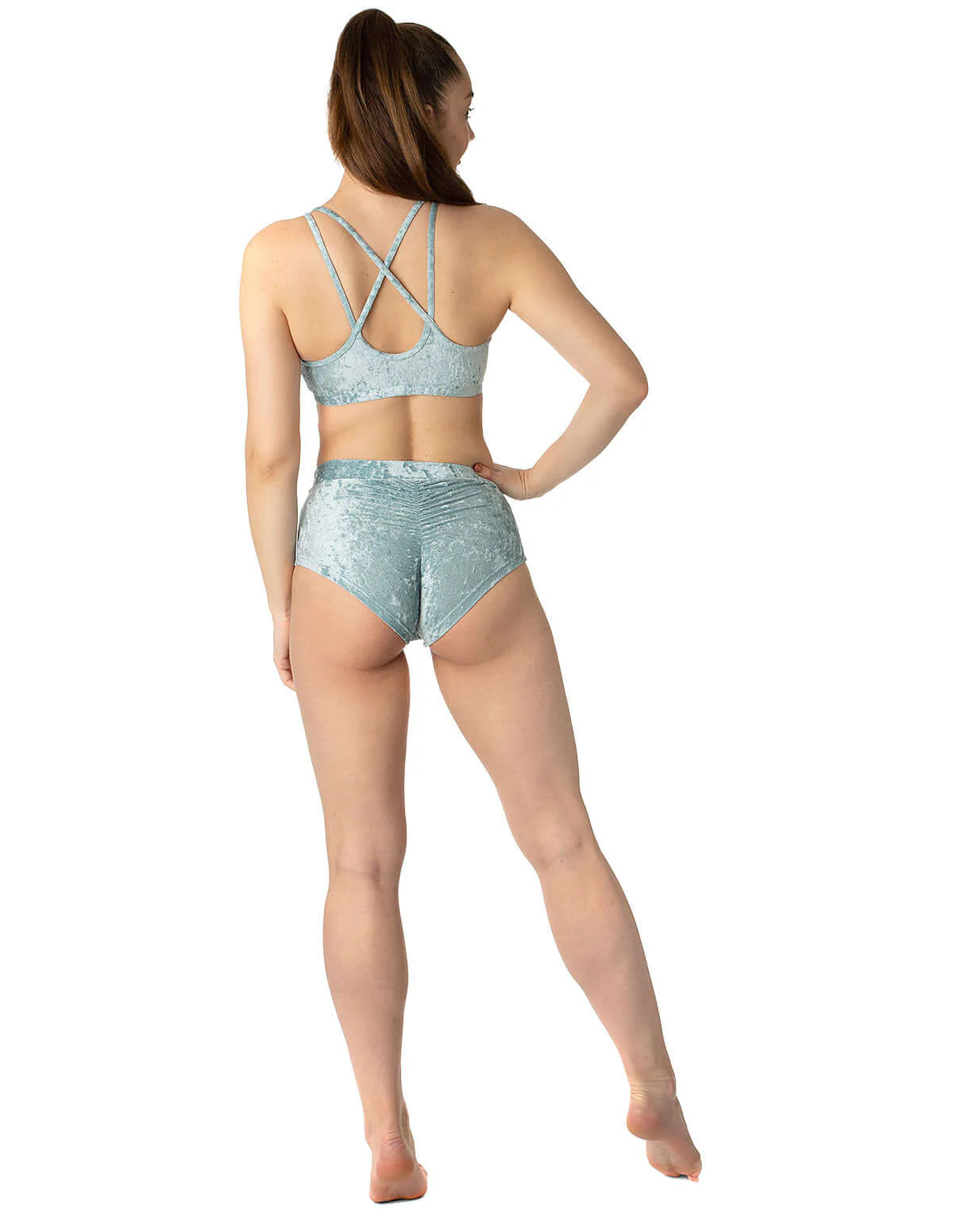 Velvet Pole Shorts, Scrunch Bum – Lola - Image 4