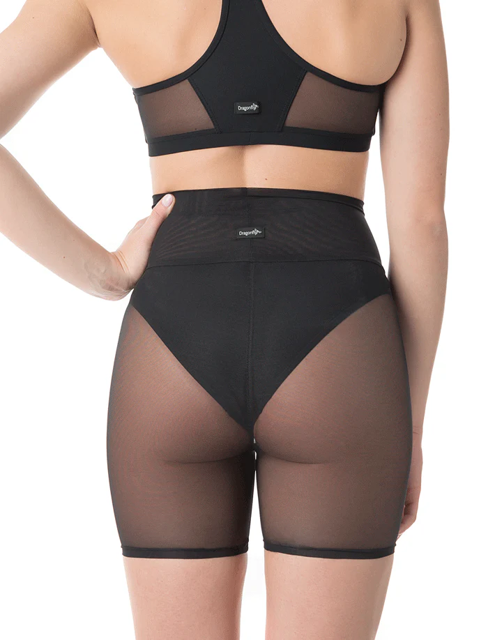 Short Mesh Leggings, Mesh Dance Shorts – Zoe - Image 5
