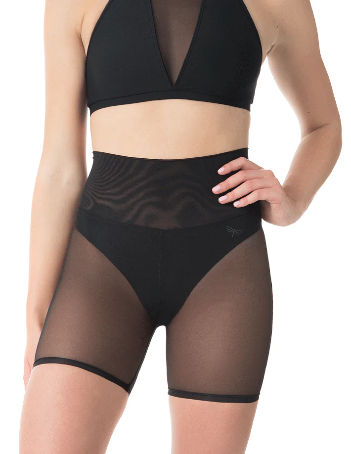 Short Mesh Leggings, Mesh Dance Shorts – Zoe - Image 7